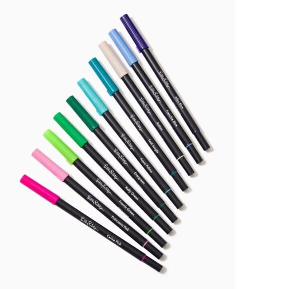 NWT Lilly Pulitzer Exclusive Brush Pen Set - Picture 4 of 5